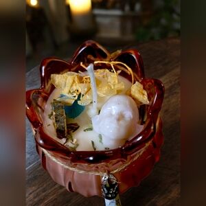 Wicca candle with a gift of protection inside. Breakups. Paganism. With...